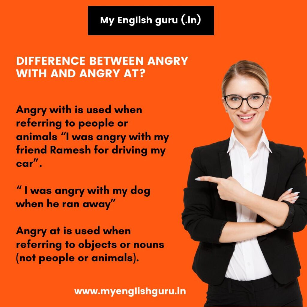 Difference between Angry With and Angry At?