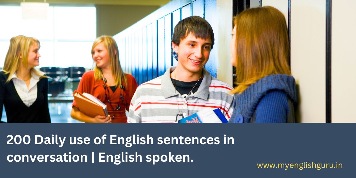 200 Daily use of English sentences in conversation | English spoken.