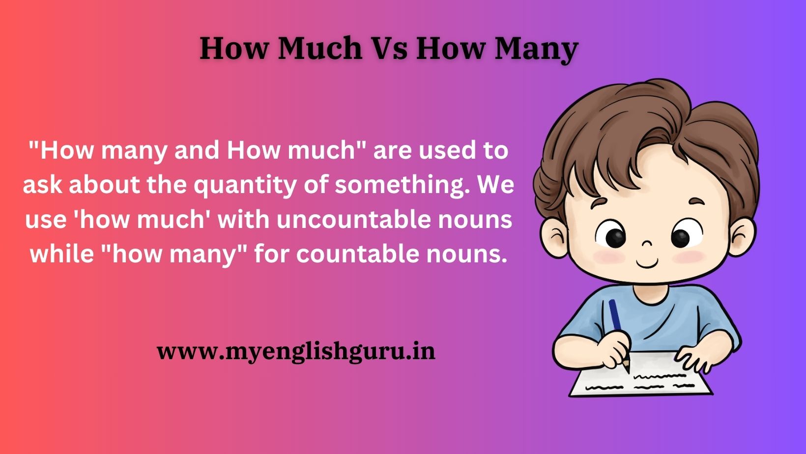 What is the difference between how much and how many?